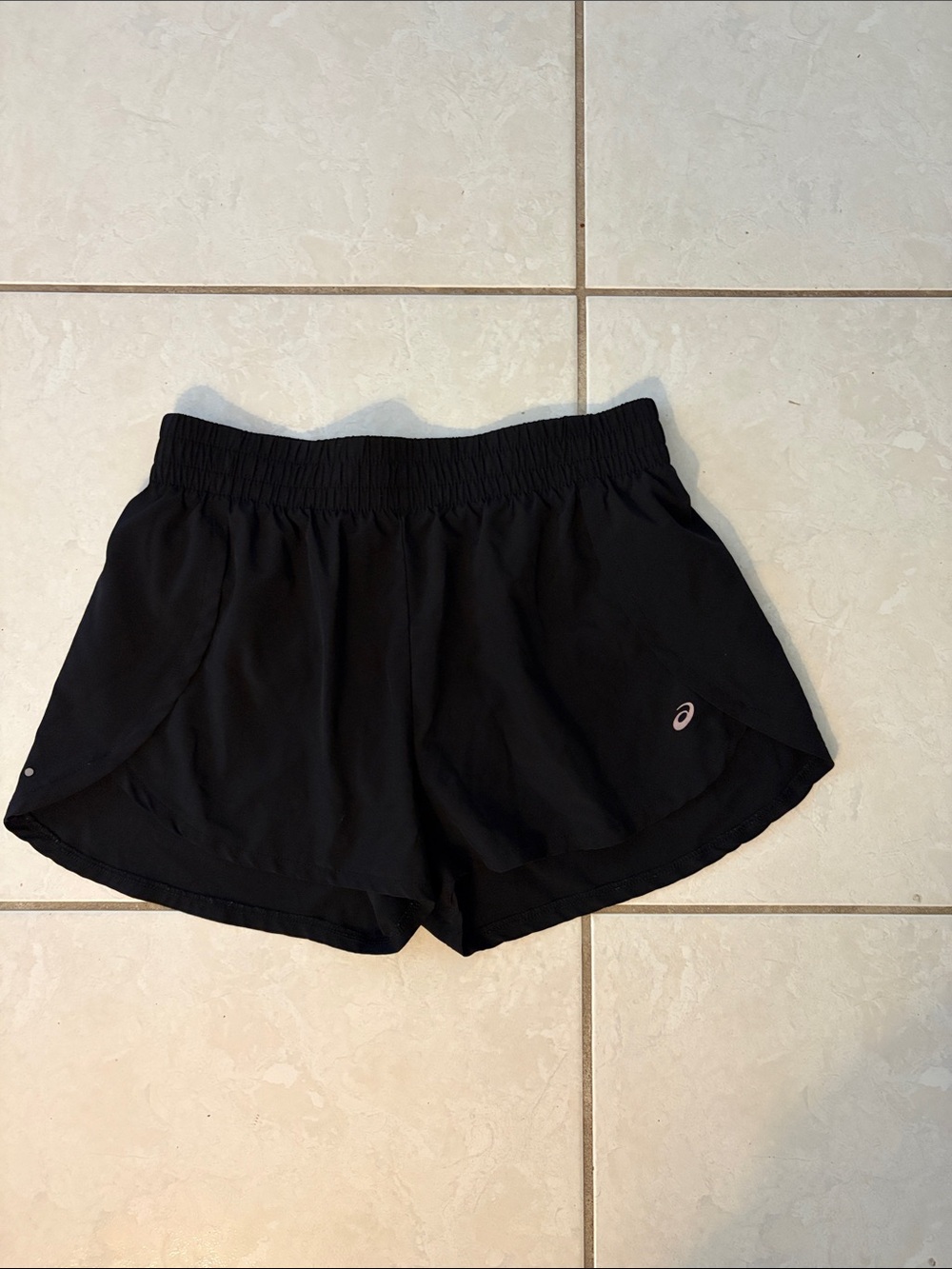 Asics Black Women's Athletic Running Shorts with Subtle Logo
